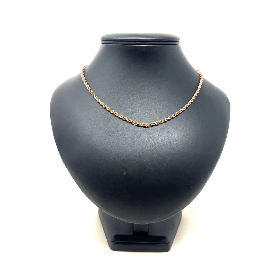 9ct Rose Gold Fancy Link Chain (18")