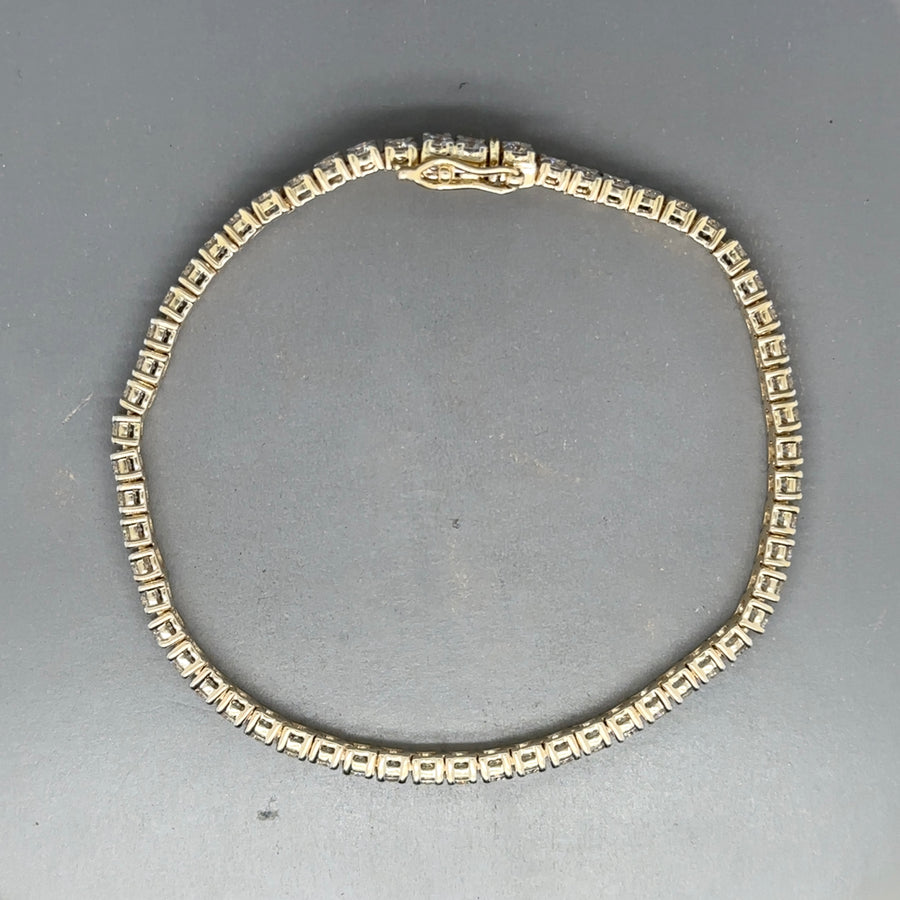 9ct Yellow Gold Lab Grown Diamond Tennis Bracelet (c. 5.00ct) NEW!