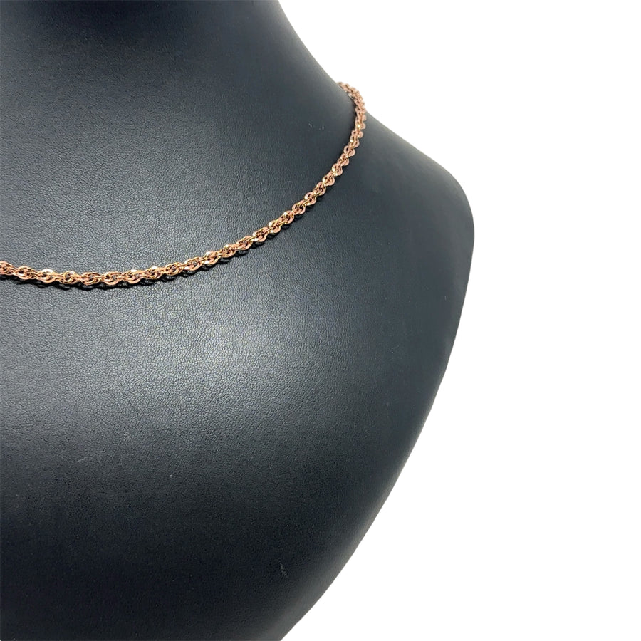 9ct Rose Gold Fancy Link Chain (18")