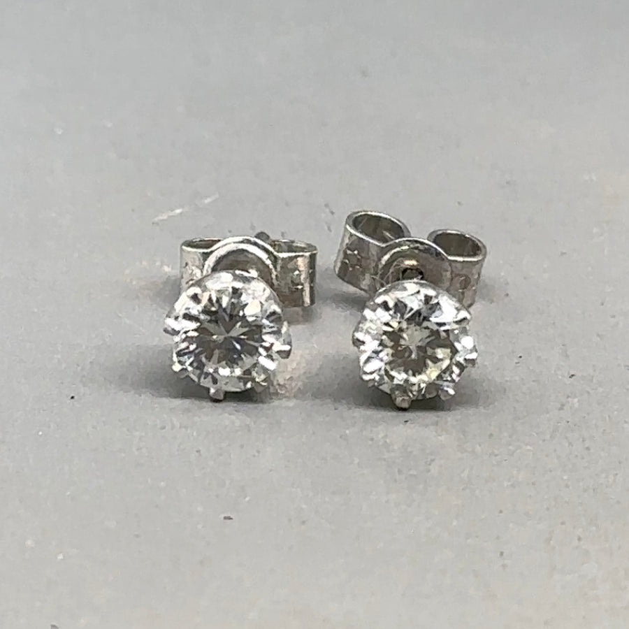 18ct White Gold Diamond Stud Earrings (c. 0.70ct)