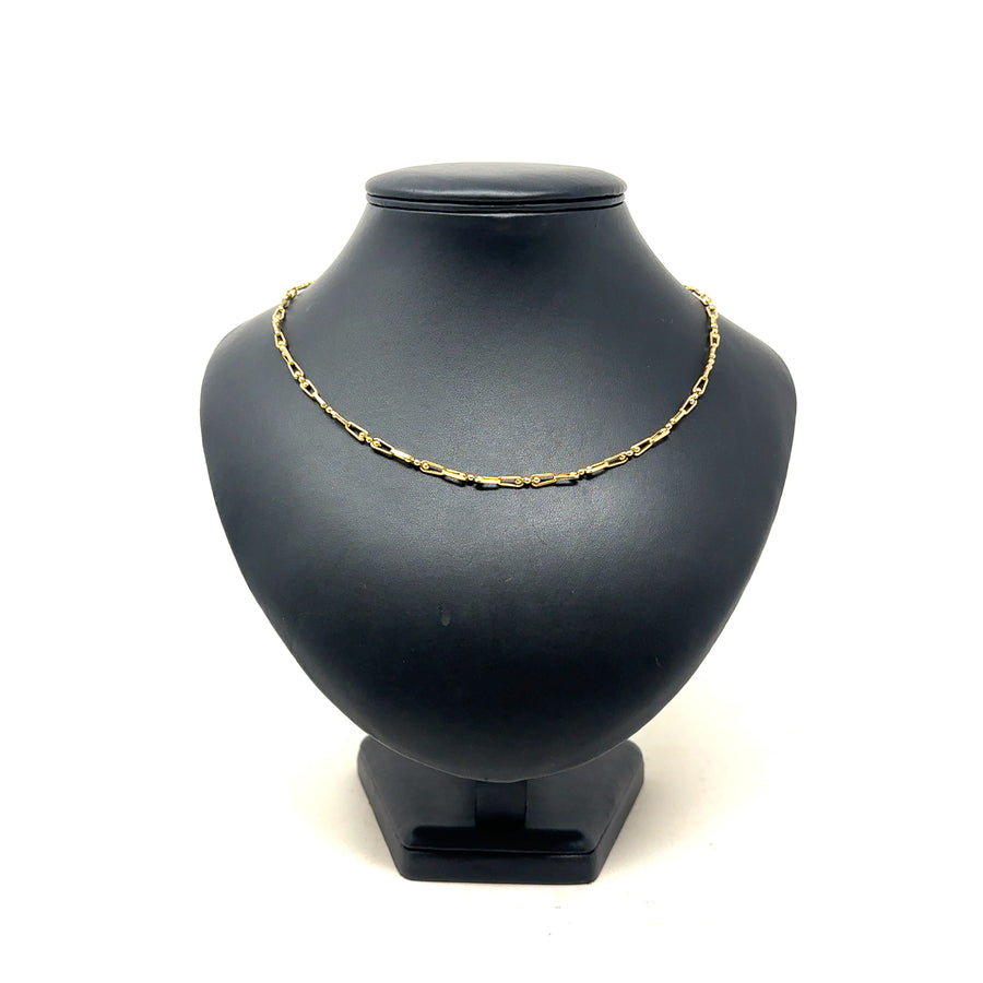 9ct Yellow Gold Fancy Link Chain (18")
