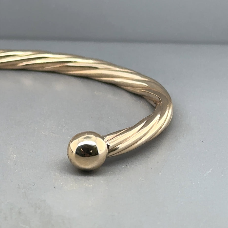 9ct Yellow Gold Torque Bangle