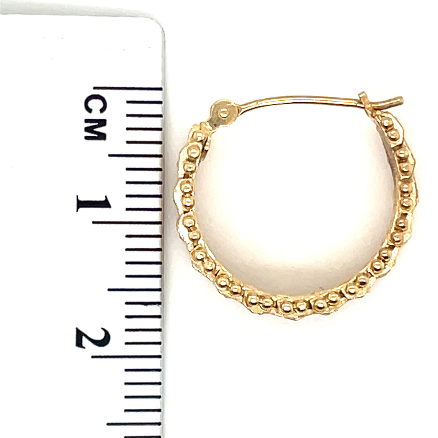 14ct Yellow Gold Half Hoop Earrings