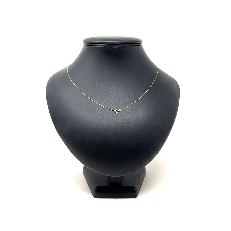 14ct Bi-Colour Diamond Pendant and Chain (c. 0.15ct) (20")