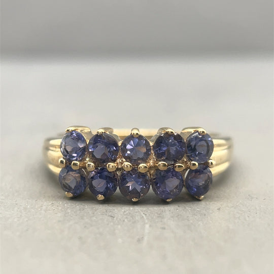 9ct Yellow Gold Cubic Zirconia Ring - Size N
