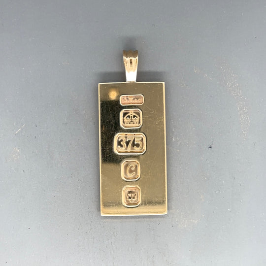 9ct Yellow Gold Ingot Pendant