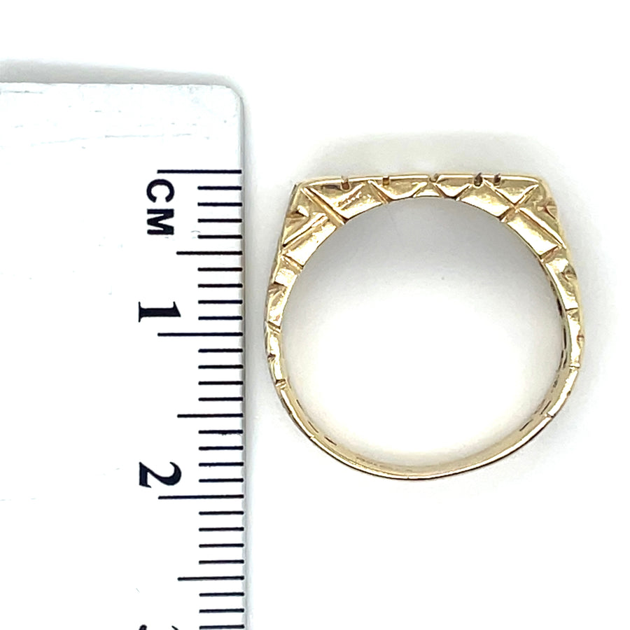 9ct Yellow Gold Sister Ring - Size L