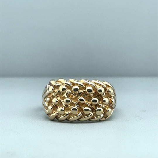 9ct Yellow Gold Keeper Ring - Size O