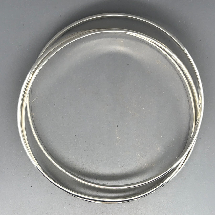 Sterling Silver Three Band Bangle