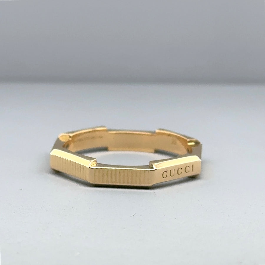 18ct Yellow Gold Links to Love Gucci Ring - Size T