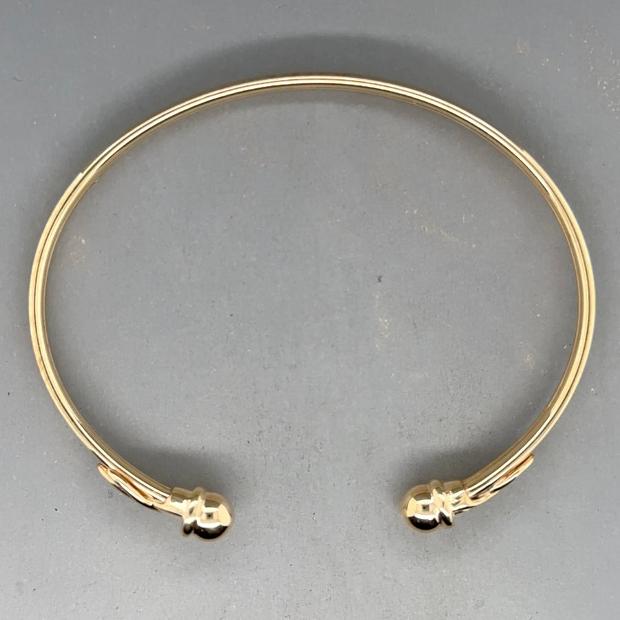 9ct Yellow Gold Fancy Torque Bangle
