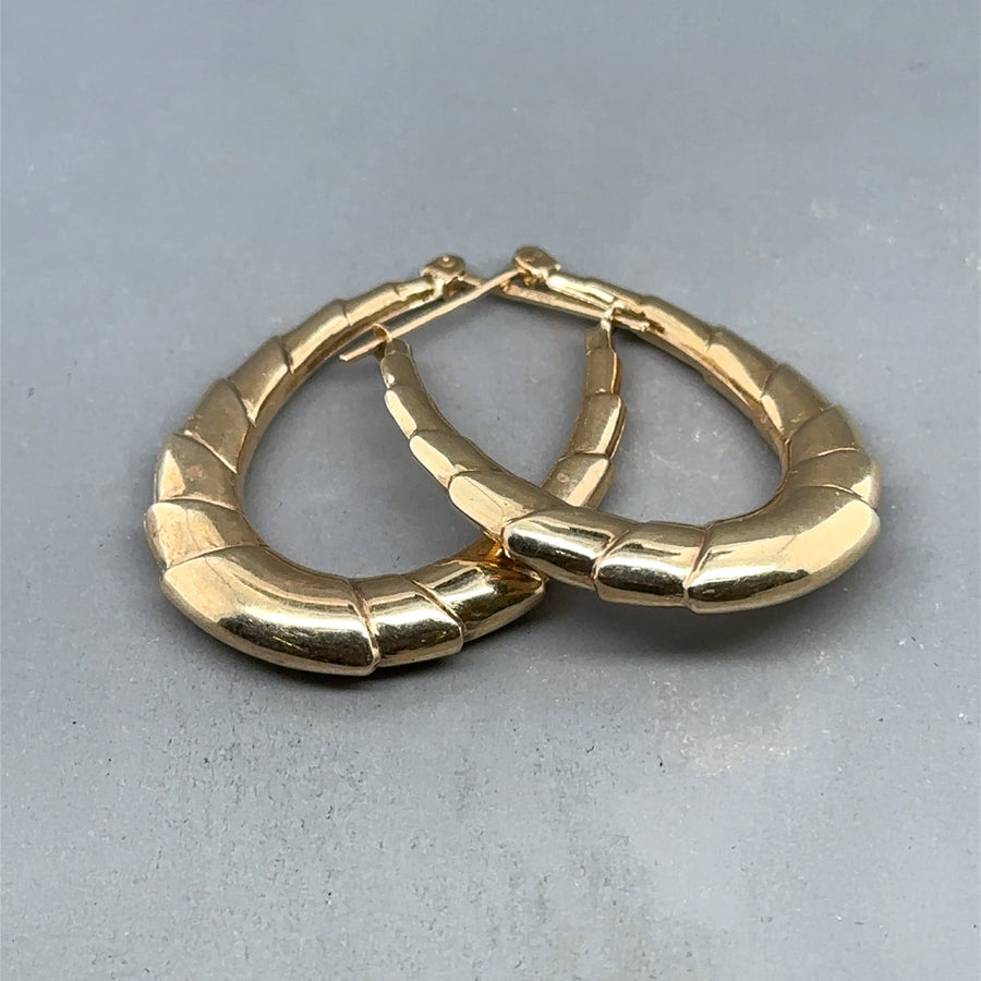 9ct Yellow Gold Hoop Earrings