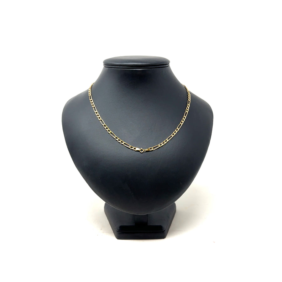 9ct Yellow Gold Figaro Chain (18")
