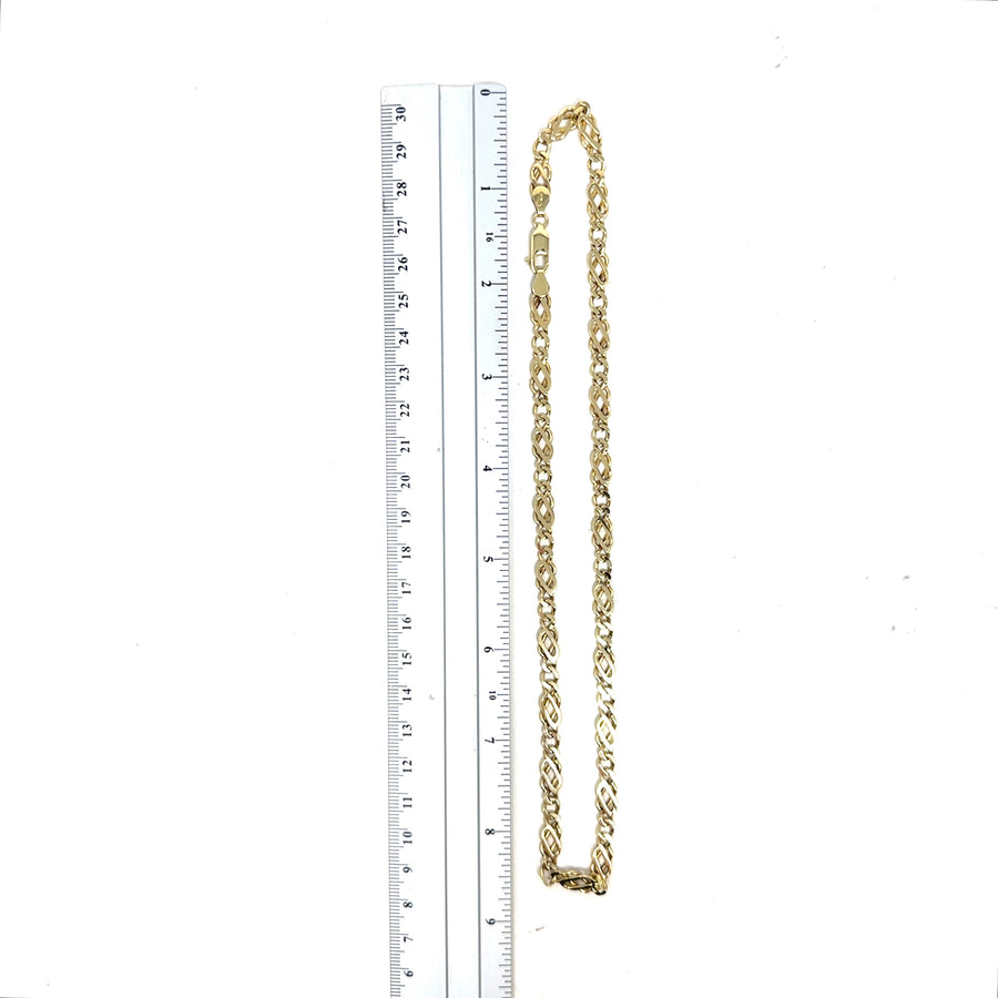 9ct Yellow Gold Celtic Link Chain (17”)