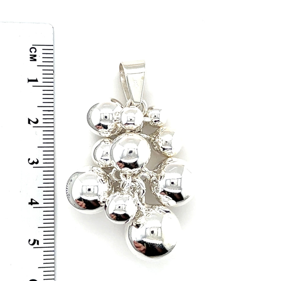 Sterling Silver Multiple Ball Drop Pendant NEW!