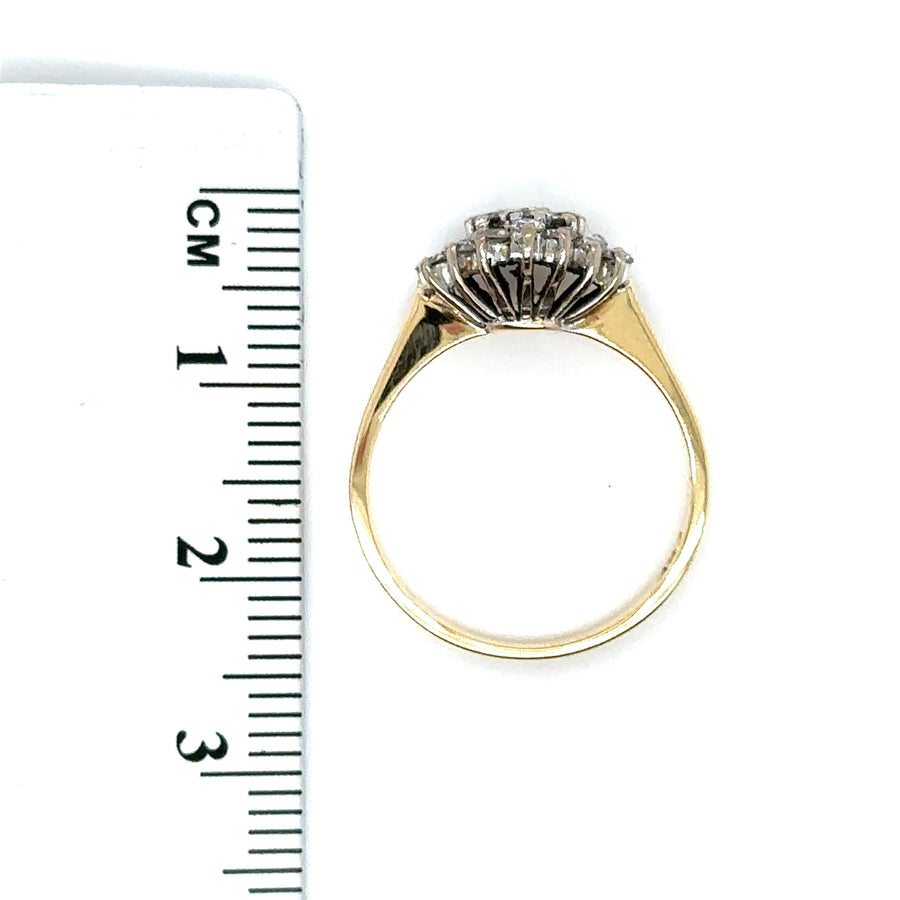 18ct Yellow Gold Diamond Ring (c. 0.32ct) - Size L