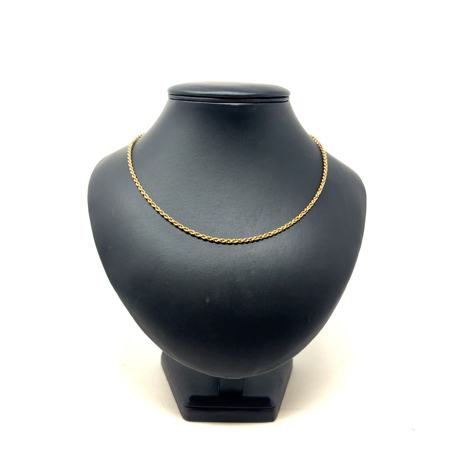 9ct Yellow Gold Twist Chain (18")