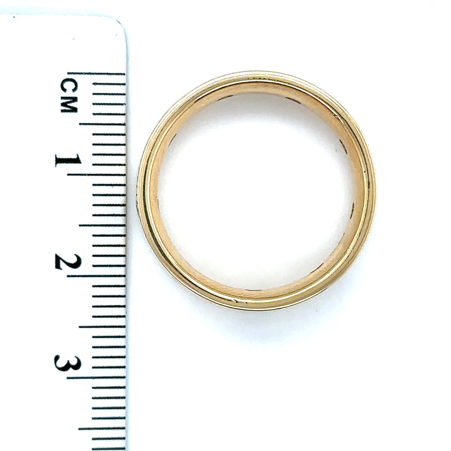 18ct Yellow Gold Diamond Band Ring (c. 0.60ct) - Size S