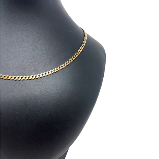 9ct Yellow Gold Curb Chain (19")