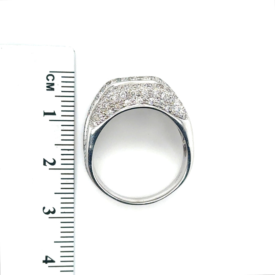 18ct White Gold Diamond Fancy Ring (c. 2.00ct) - Size R
