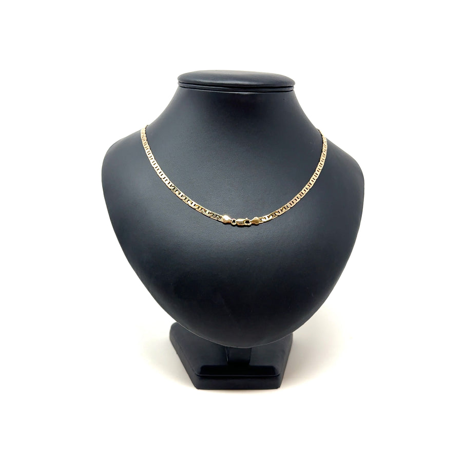 9ct Yellow Gold Flat Marine Link Chain (20”)