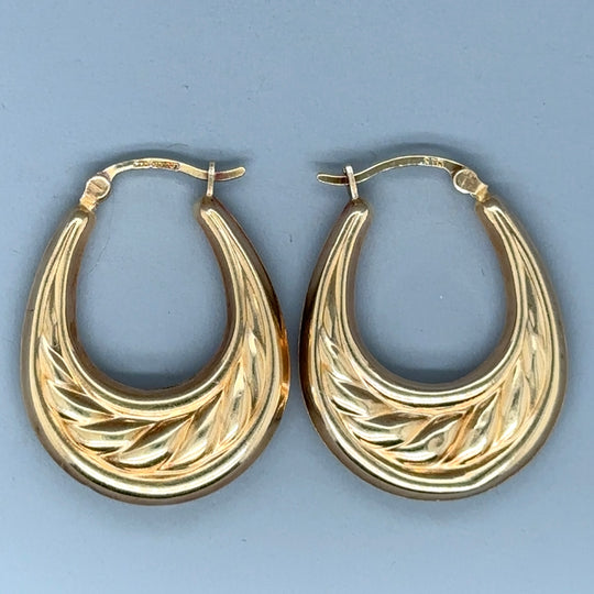 9ct Yellow Gold Hoop Earrings