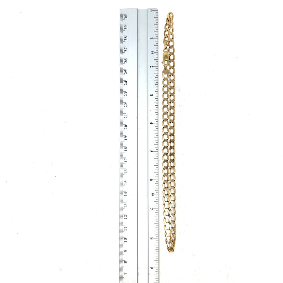 9ct Yellow Gold Curb Chain (17")