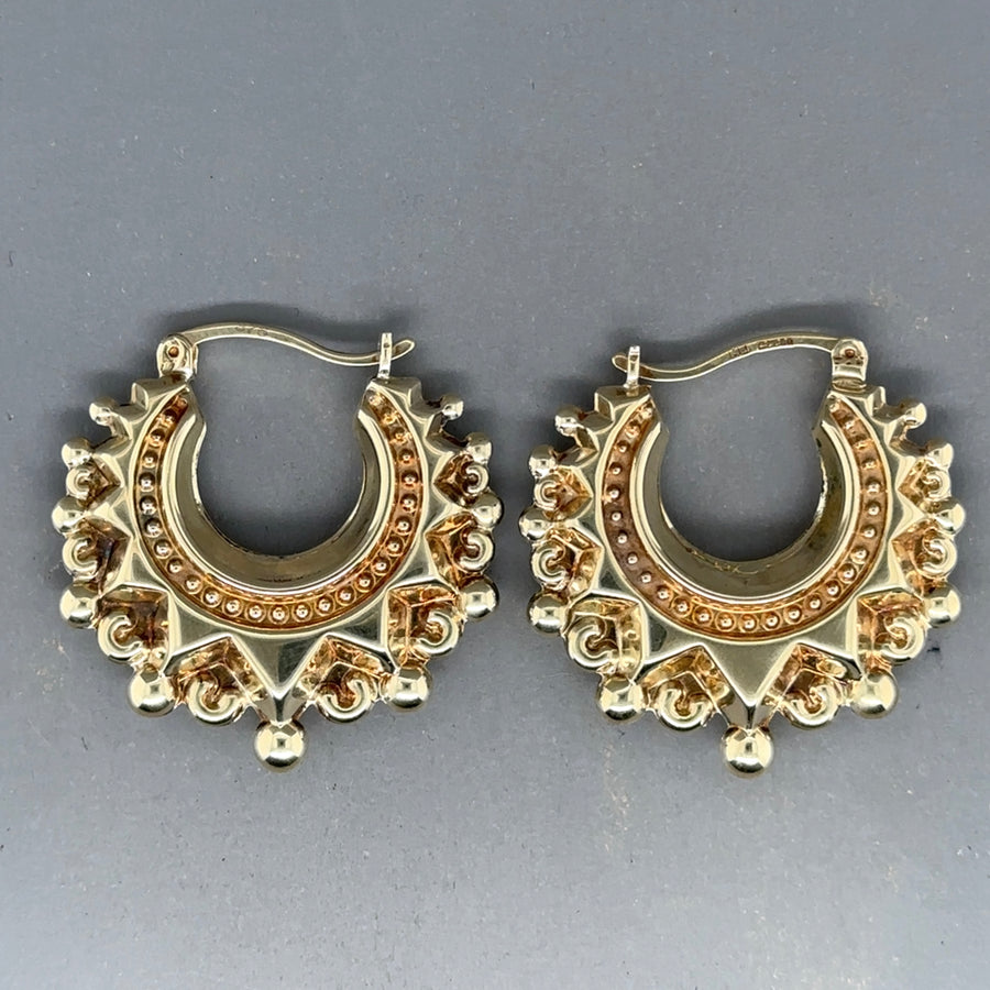 9ct Yellow Gold Creoles Hoop Earrings