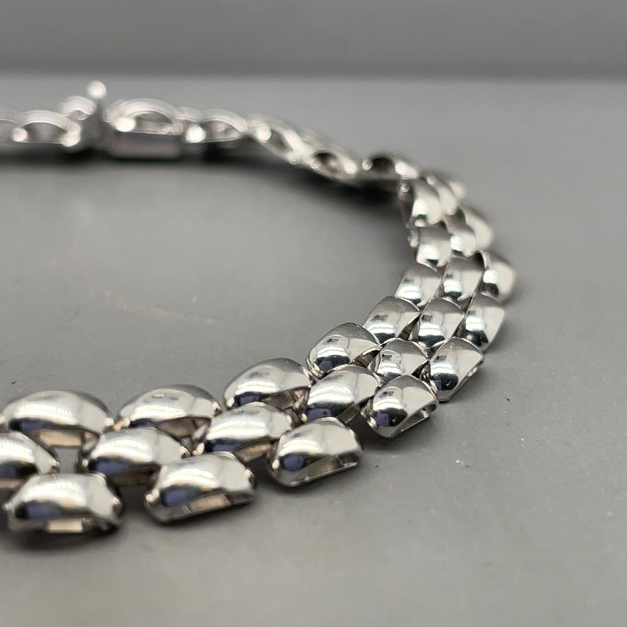 9ct White Gold Fancy Bracelet