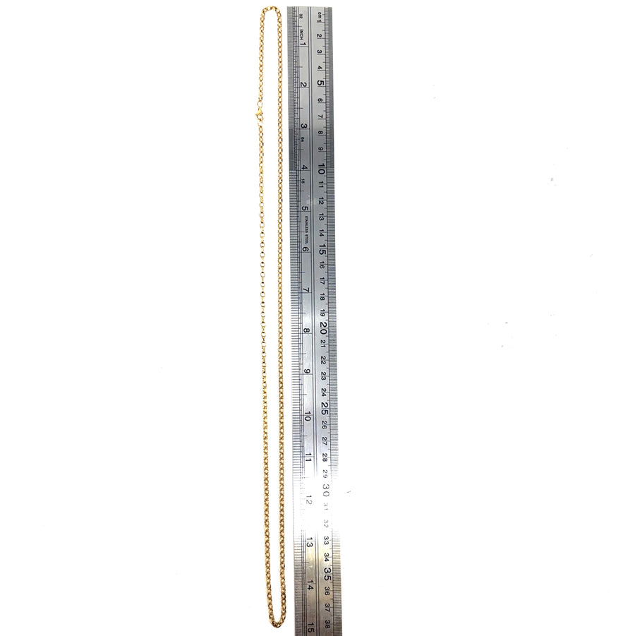 9ct Yellow Gold Oval Belcher Chain (30")