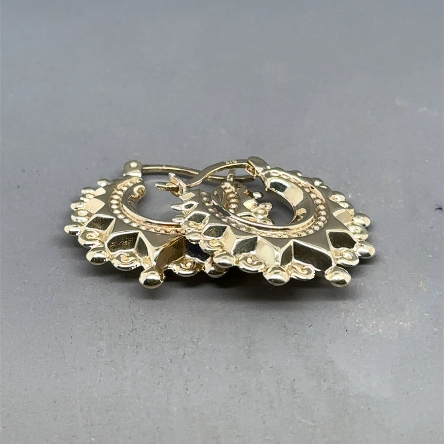 9ct Yellow Gold Creoles Hoop Earrings