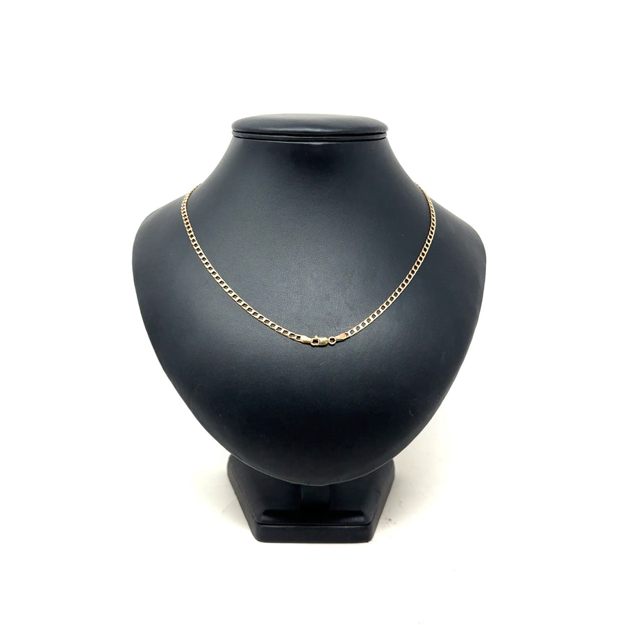 9ct Yellow Gold Curb Chain (18")