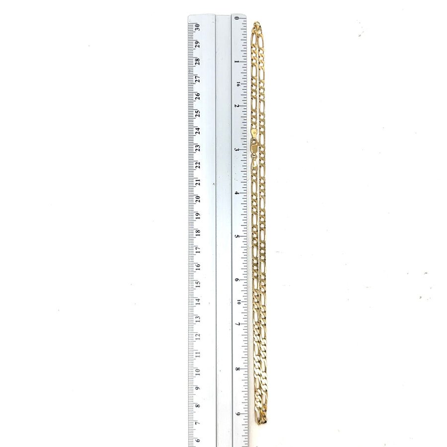 9ct Yellow Gold Figaro Chain (18")