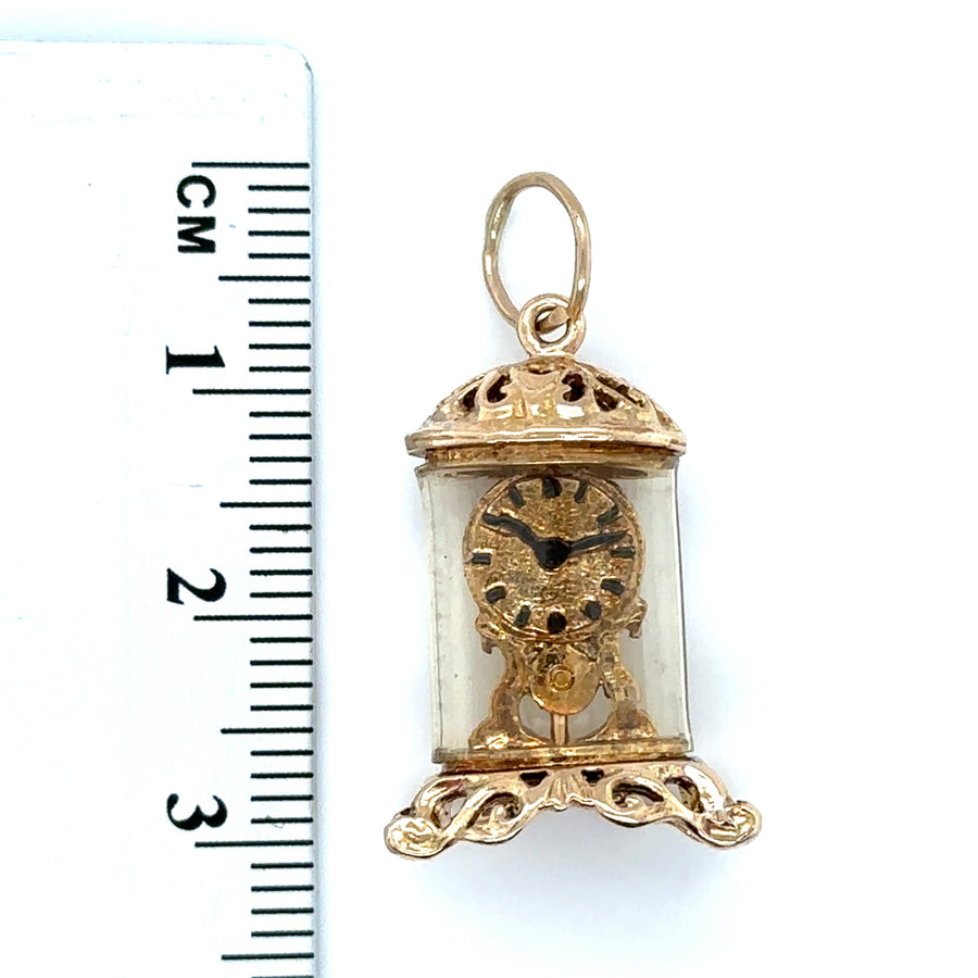9ct Yellow Gold Carriage Clock Charm