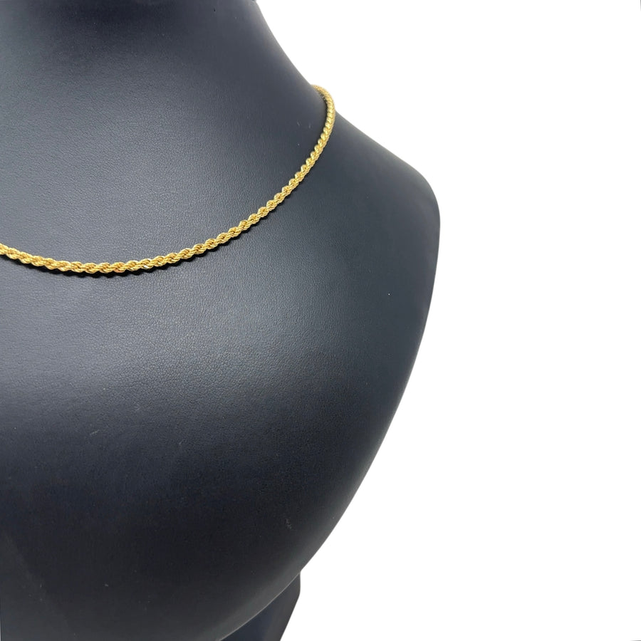 18ct Yellow Gold Twist Chain (30”) NEW!
