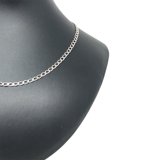 Sterling Silver Curb Chain (28")