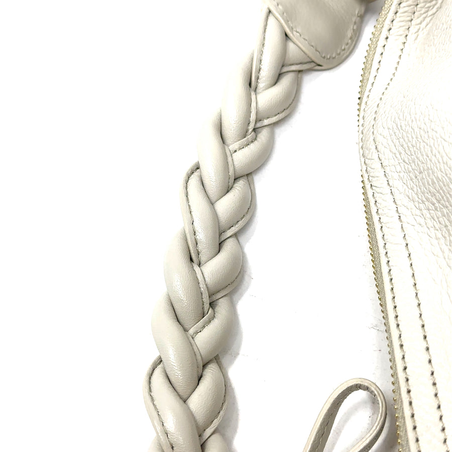 Pre-Owned Cream leather Mulberry Hobo Plaited Shoulder Bag