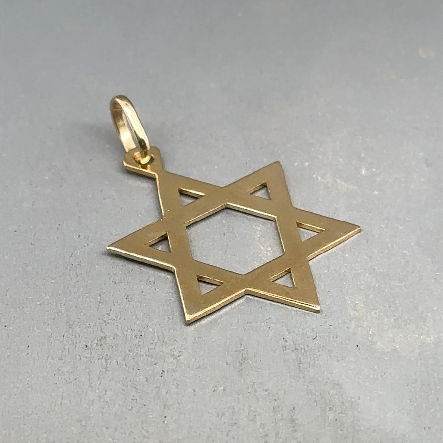 9ct Yellow Gold Star of David Pendant