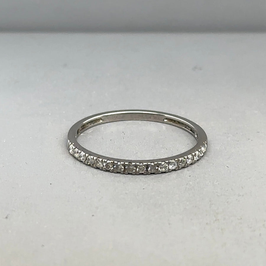 18ct White Gold Diamond Half Eternity Ring (c. 0.23ct) - Size S