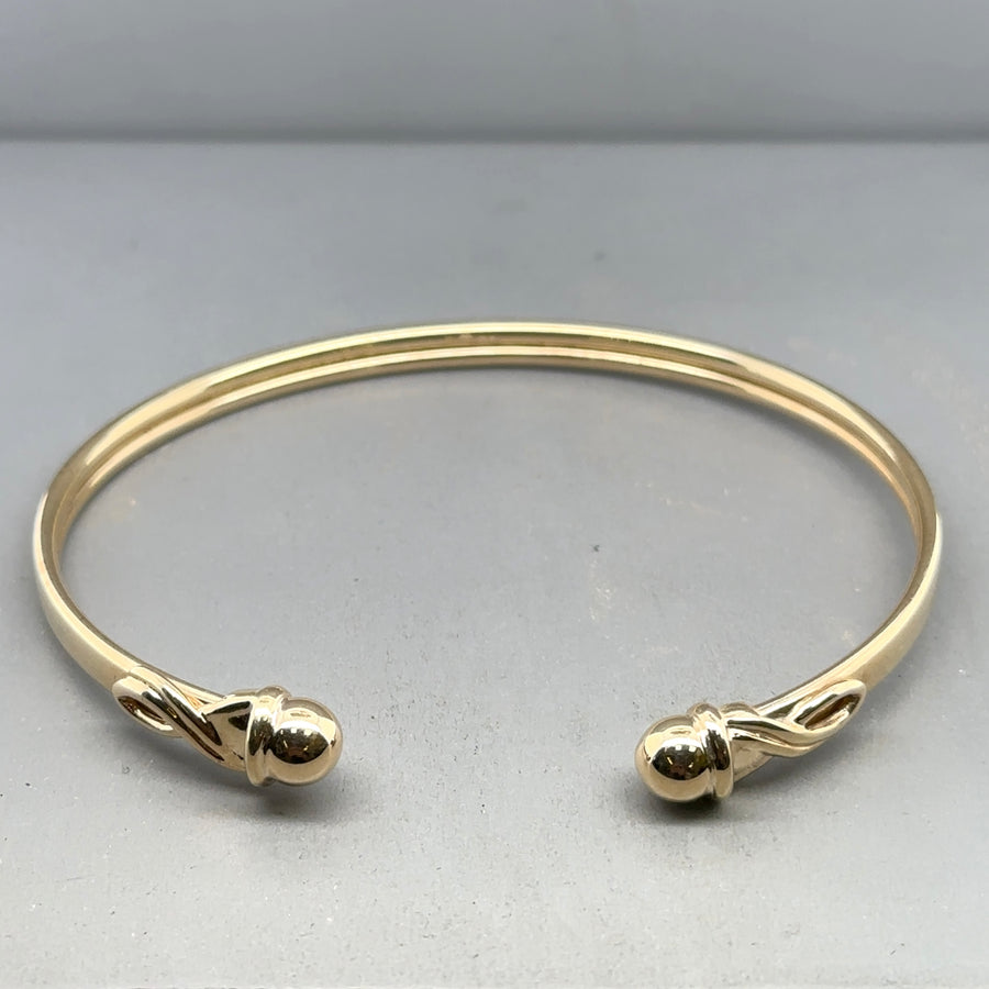 9ct Yellow Gold Fancy Torque Bangle