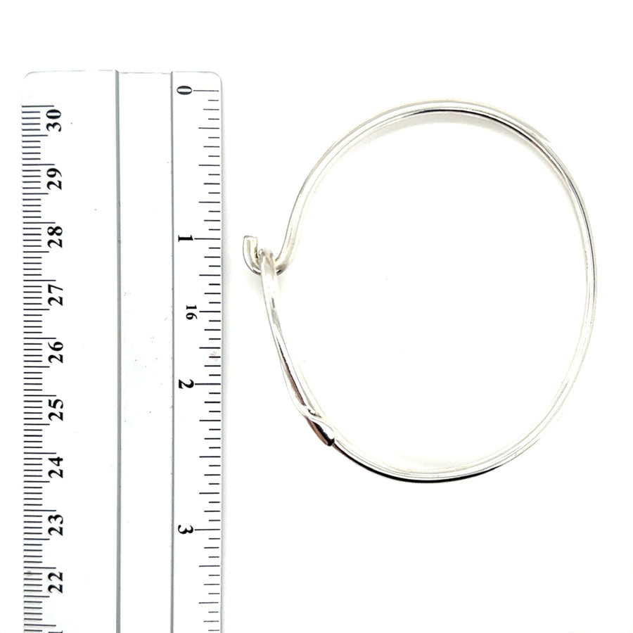 Sterling Silver Hook and Eye Bangle