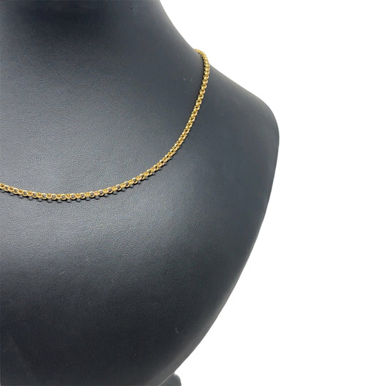 9ct Yellow Gold Fine Belcher Chain (18")
