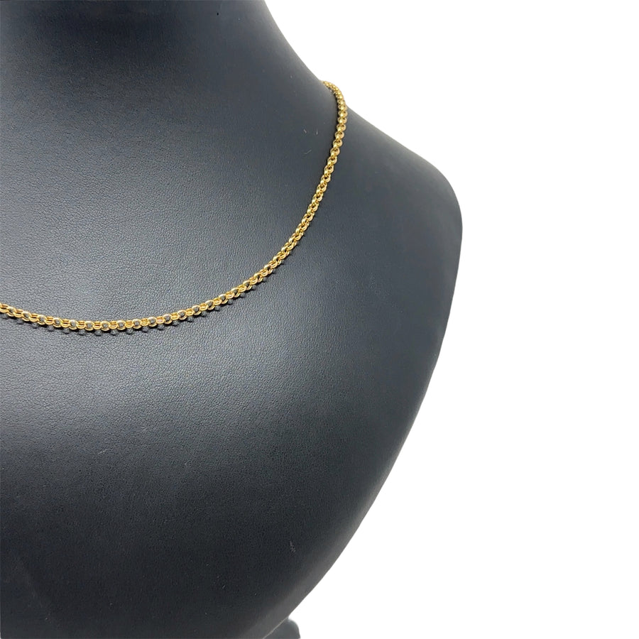 9ct Yellow Gold Fine Belcher Chain (18")