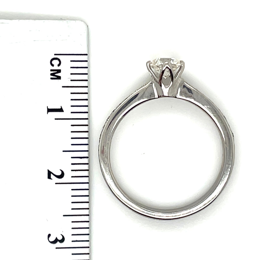 9ct White Gold Diamond Ring (c. 0.60ct) - Size N 1/2