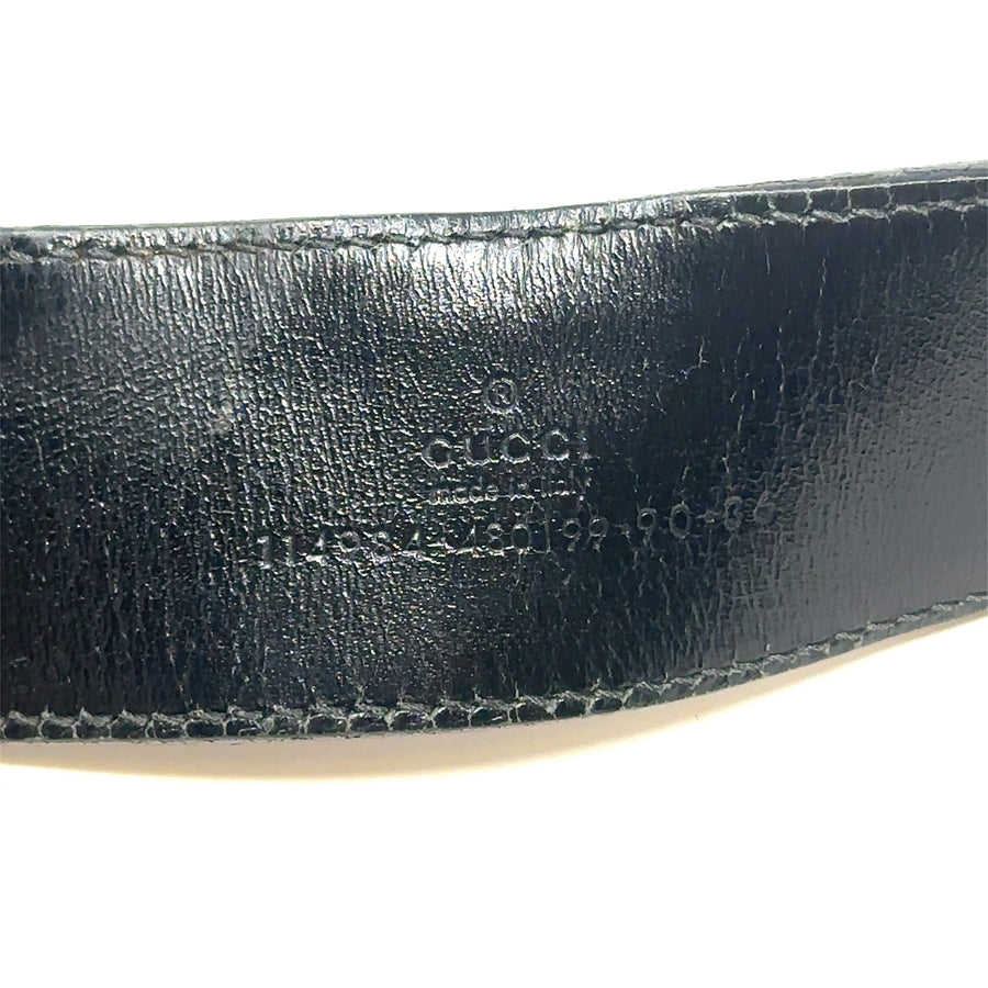 Pre-Owned Leather and Fabric Gucci Interlocking G Belt