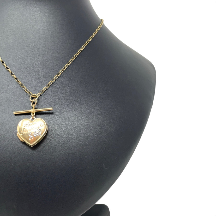 9ct Yellow Gold Special Grand Daughter Locket Necklace (19")