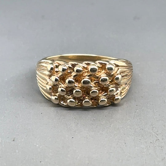9ct Yellow Gold Keeper Ring - Size S