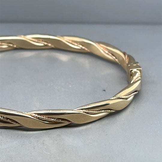 9ct Yellow Gold Twist Bangle NEW!
