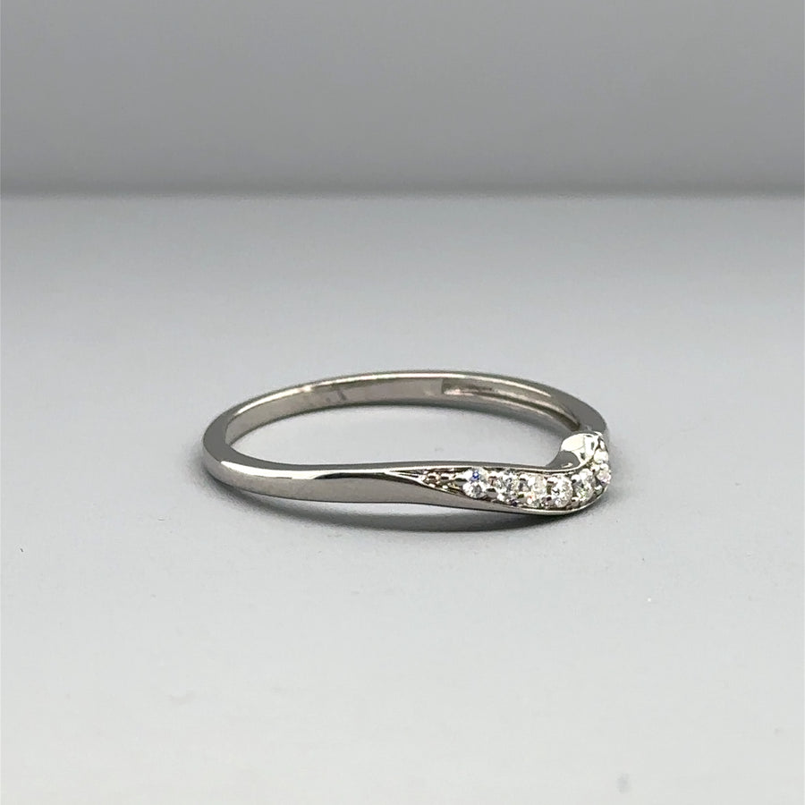 9ct White Gold Diamond Ring Set (c. 0.40 - 0.45ct) - Size Q