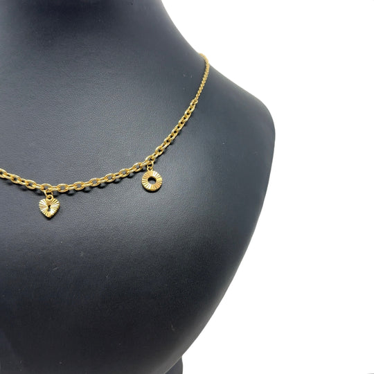 18ct Yellow Gold Charms Necklace (18") NEW!